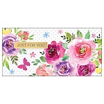 Конверт для денег " Мир открыток " 2-16 Просто для тебя, 168*83мм, рельеф, блестки