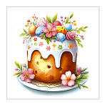 Салфетки бумажные 2-слойные " Лилия " Кулич 20шт, 100% целлюлоза, 33*33см