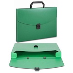 Портфель " Бюрократ " А4 1 отделение зеленый, пластик 0,7мм