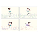 Альбом А4 20л " ПЗБМ " Маленькие балеринки (ассорти), на скобе, обложка- мелованный картон, глиттер, блок- офсет 100г/м2, 4 дизайна