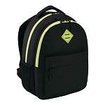 Рюкзак " Erich Krause " 44*33*23см EasyLine 20L Black&Yellow, черный, мягкая спинка, 2 отделения, внешний карман на передней стенке на молнии, 2 боковых кармана, светоотражающие элементы, регулируемые лямки, нагрудный фиксатор лямок