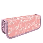 Пенал " Пчелка " ПО-01 1 отделение 65*190*30мм Бабочки на розовом, ламинированный картон