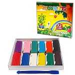 Пластилин " KWELT " Классический 12цв 240г со стеком, картонная упаковка