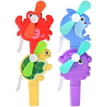 Вентилятор " Рыжий кот " Морские обитатели, 12,4*6,1см, механический, ассорти (без возможности выбора цвета), шоубокс