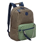 Рюкзак " Grizzly " 27*38*14см хаки, 1 отделение, внутренний карман для планшета или ноутбука 13", объемный карман спереди с дополнительным карманом на молнии, карман быстрого доступа сверху, потайной карман на задней стенке, укрепленная спинка