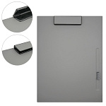 Планшет " KWELT " А4 с держателем для ручки, серый, кожзам, 4мм