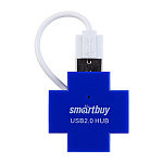 USB-хаб " Smartbuy " 6900, голубой, 4 порта, USB2.0