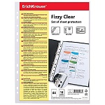 Файлы А4 " Erich Krause " Fizzy Clear 30мкм 10шт, прозрачные, апельсиновая корка