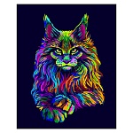 Картина по номерам " Рыжий кот " 40*50см Цветной кот, состав набора: 1 холст с эскизом на подрамнике, акриловые краски, кисти, крепеж, картонная упаковка