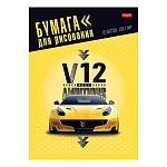 Набор бумаги для рисования " Hatber " А4 10л Sport car, тиснение, плотность бумаги- 100г/м2, в папке