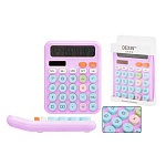 Калькулятор настольный 8 разрядов " Dexin " DX-818-4, 120*157*25мм, двойное питание, сиреневый