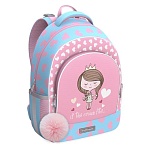 Рюкзак " Erich Krause " 39*28*14см ErgoLine 15L Pastel Princess, розовый, эргономичная спинка, 1 отделение, большой внешний карман на молнии, 2 боковых кармана на резинке, усиленное дно, светоотражающие элементы, регулируемые лямки