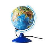 Глобус физический рельефный с подсветкой от сети 250мм " Globen ", картонная коробка