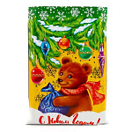 Пакет Новогодний ПП " Интерпак " с клеевым клапаном, 25*32+5см 35мкм Сладкое настроение