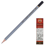 Карандаш ч/гр " Koh-i-Noor " Hardtmuth B шестигранный, деревянный, цвет корпуса - серый, заточенный, картонная упаковка