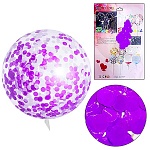 Шар латексный " KWELT " 20"/50см Bobo прозрачный с розовыми конфетти