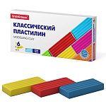 Пластилин " Erich Krause " Basic 6цв, 96г, со стеком, картонная упаковка