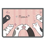 Папка " Пчелка " А4-29 (325*230*55мм) молния сверху Кошачьи лапки, печать на пластике