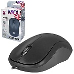 Мышь " Defender " MS-759 Patch проводная оптическая, 3 кнопки, черная, 1000 DPI, кабель USB 1,1мм