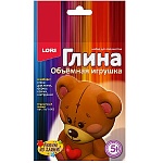 Игрушка из глины " Lori " Игрушечный мишка в наборе: глина, краски, инструкция, картонная упаковка, европодвес