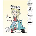 Записная книжка МАЛЫЙ ФОРМАТ А6 спираль 40л " ПЗБМ " Микс 5, клетка, обложка - мелованный картон, тиснение фольгой, УФ-лак, 8 дизайнов в спайке (без возможности выбора дизайна)