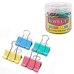 Зажимы " KWELT " цветные 15мм 60шт/уп