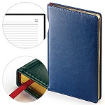 Ежедневник недатированный БОЛЬШОЙ ФОРМАТ А4 210*302мм искусственная кожа " Альт " 136л Sidney Nebraska синий, поролон, линия, белый офсет 70г/м2, печать в 1 краску, ляссе, скругленные углы, золотой срез, подходит под тиснение блинтовое, фольгу