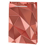 Пакет бумажный " Мир открыток " 18*22,7*10см Розовая абстракция, ламинированный