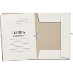 Папка на завязках картонная " Эко-Нева " А4 280г/м2 мелованная, белая