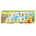 Игра настольная " Русский стиль " Домино Disney В гостях у Винни, состав: 28 картонных карточек, картонная упаковка 36*13*3,2см, от 3лет