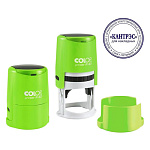 Оснастка для печати " Colop " d=40мм, корпус круглый, neon green, крышка