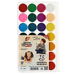 Краски акварельные без кисти Школа творчества 28цв " Луч " медовые, пластиковая упаковка, европодвес