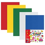 Фоамиран " deVente " БОЛЬШОЙ ФОРМАТ А3 5л 5цв 2мм, пластиковый пакет, европодвес