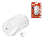 Мышь " Hoco " GM42 Platino беспроводная оптическая, 4 кнопки, белая, 800/1200/1600 DPI, 2,4G+Bluetooth, USB (батарейки в комплект не входят)