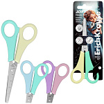 Ножницы " Erich Krause " Magic Pet 13,5см металлические, с линейкой, пластиковые ручки, ассорти, блистер, европодвес