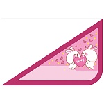 Папка " Пчелка " МАЛЫЙ ФОРМАТ А5-02 (230*190*50мм) молния сверху Зайки, с уголком, пластик