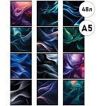 Комплект предметных тетрадей А5 48л " Проф-Пресс " Жидкое искусство (Fluid Art), 12шт в упаковке, со справочным материалом, офсет, на скобе, обложка- мелованный картон, ламинация soft-touch, в пленке