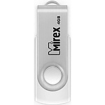 Флеш-диск " Mirex " 4GB Swivel белый USB 2.0