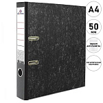 Папка-регистратор А4 " Attomex " разборная 50мм черный мрамор, пластиковый карман с этикеткой, металлическая окантовка