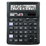 Калькулятор настольный 16 разрядов " Skainer " SK-486II, 143*192*40мм, двойное питание, черный
