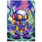 Картина по номерам " Lori " 20*28,5см Нео-робот, состав набора: холст с контуром на подрамнике, краски, кисть, инструкция, картонная упаковка