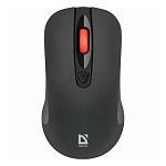Мышь " Defender " Nexus MS-195 беспроводная оптическая, 4 кнопки, чёрная, бесшумная, 1600 DPI, USB (батарейки в комплекте)
