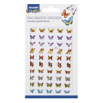 Наклейки детские " Mazari " Бабочки 9,3*16,5см, 8 дизайнов, пакет, европодве