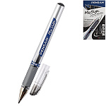 Ручка гелевая " Pensan " My Sign Gel pen черная 1,0мм, толщина письма 0,7мм, пулевидный пишущий узел, прозрачный корпус, резиновый держатель, картонная упаковка