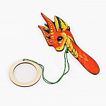 Кольцеброс " Задира " Ловкость. Дракон, состав набора: деревянная заготовка, кольцо, шнур