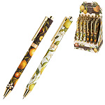 Ручка шариковая автоматическая " Bruno Visconti " Flora. Paradise, синяя 0,38мм, толщина письма 0,36мм, пластиковый корпус, покрытие soft-touch, цвет корпуса - ассорти multicolor, пластиковый клип, картонный дисплей