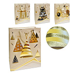 Пакет бумажный " KWELT " 26*32*10см Holiday, ассорти (без возможности выбора дизайна), ламинированный, тиснение фольгой