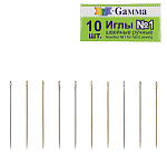 Иглы для шитья ручные " Gamma " 0,53*27мм 10шт в конверте