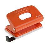 Дырокол на 10л " Lamark " Mettallic металлический, встроенная линейка, оранжевый