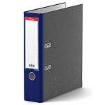 Папка-регистратор А4 " Erich Krause " Original Pro сборная 70мм серый мрамор, пластиковый карман со сменной этикеткой, металлическая окантовка, синий корешок